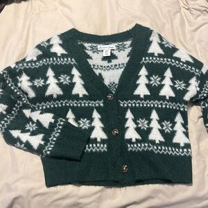 London Kay Green Fair Isle Cardigan - Medium